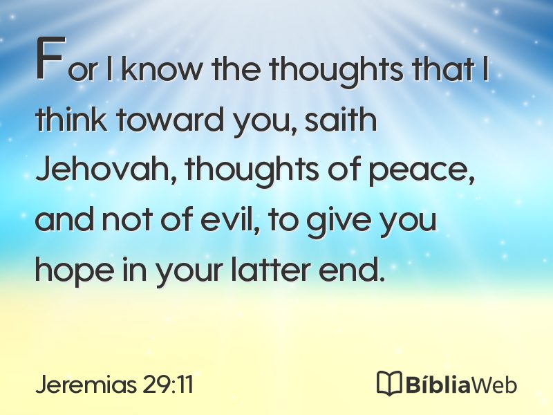 Jeremias 29:11 em imagem para compartilhar