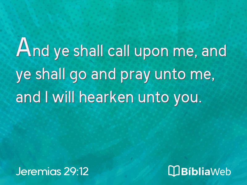 Jeremias 29:12 em imagem para compartilhar