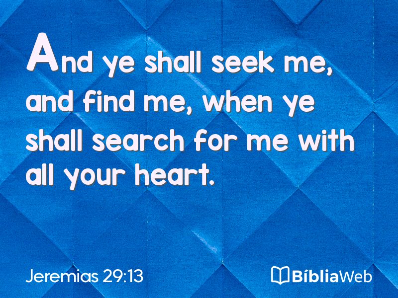 Jeremias 29:13 em imagem para compartilhar