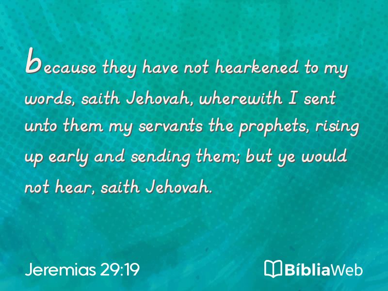 Jeremias 29:19 em imagem para compartilhar