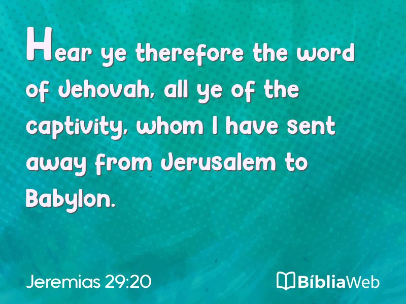 Jeremias 29:20 em imagem para compartilhar