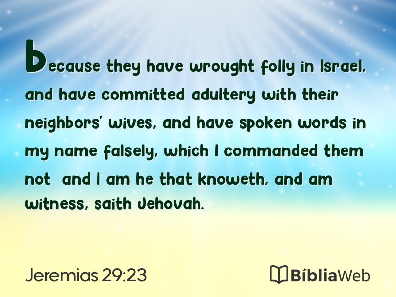 Jeremias 29:23 em imagem para compartilhar