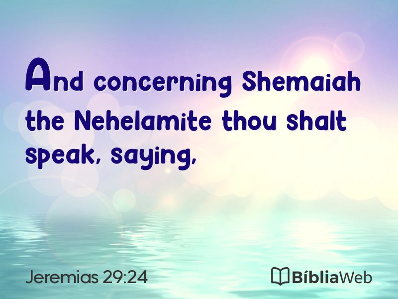 Jeremias 29:24 em imagem para compartilhar