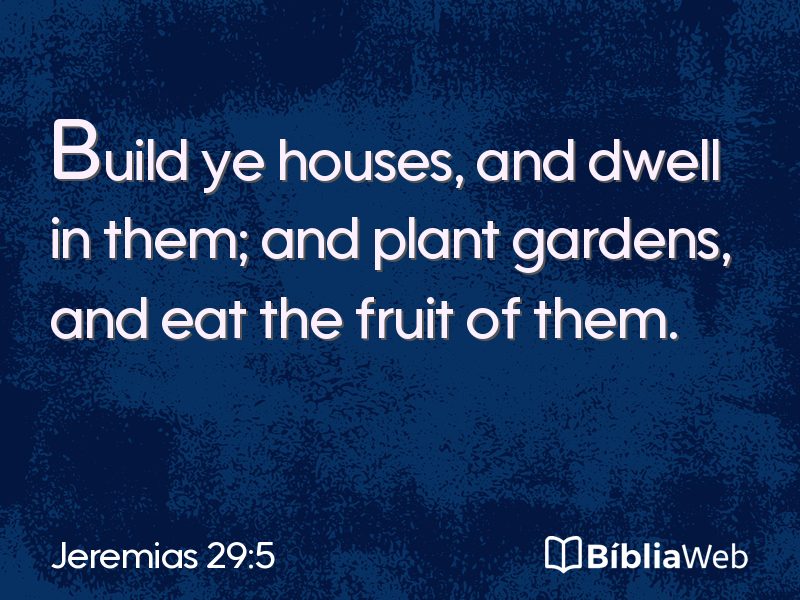 Jeremias 29:5 em imagem para compartilhar