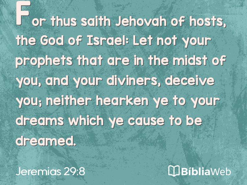 Jeremias 29:8 em imagem para compartilhar