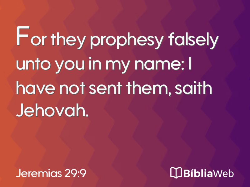 Jeremias 29:9 em imagem para compartilhar