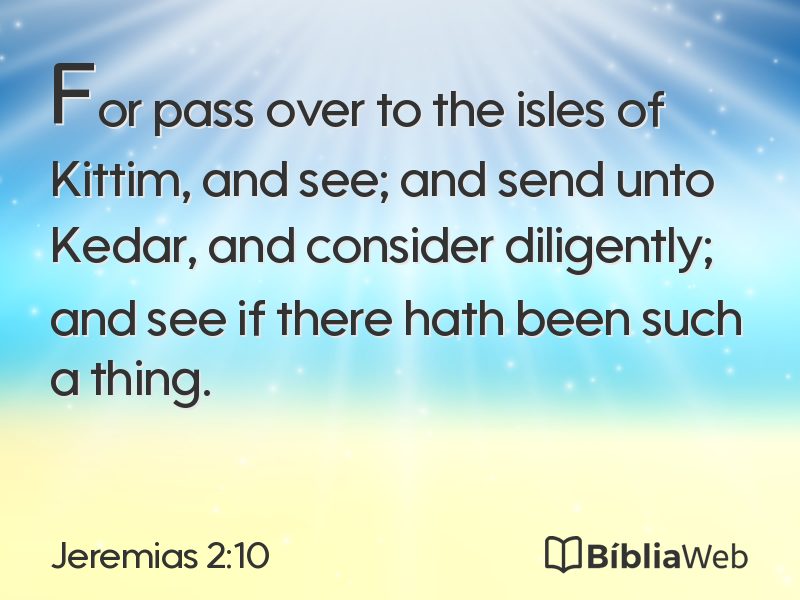 Jeremias 2:10 em imagem para compartilhar