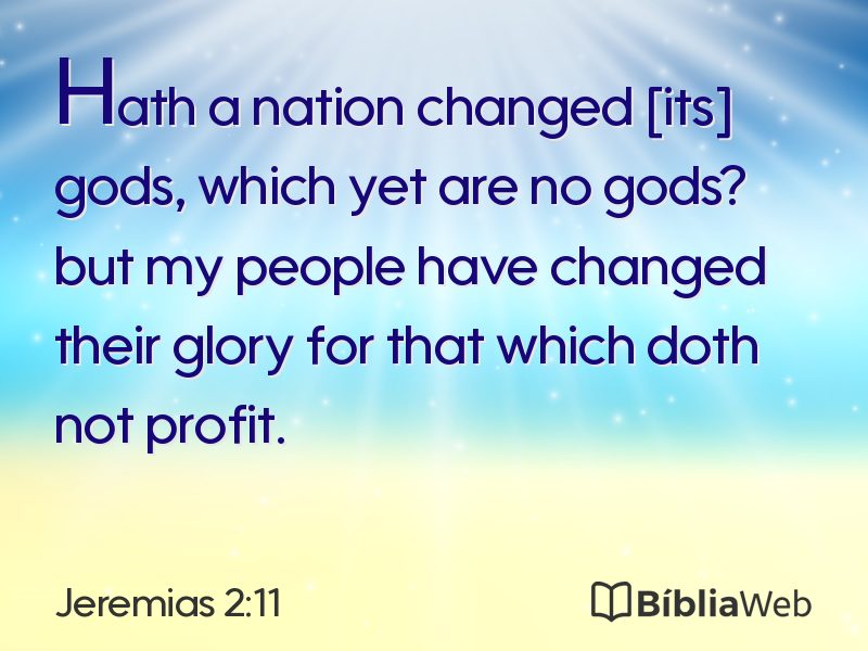 Jeremias 2:11 em imagem para compartilhar