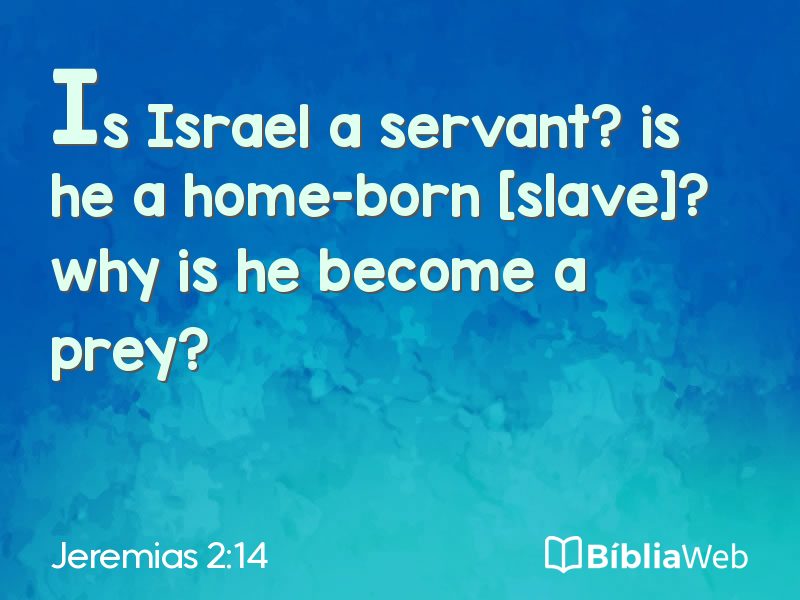 Jeremias 2:14 em imagem para compartilhar
