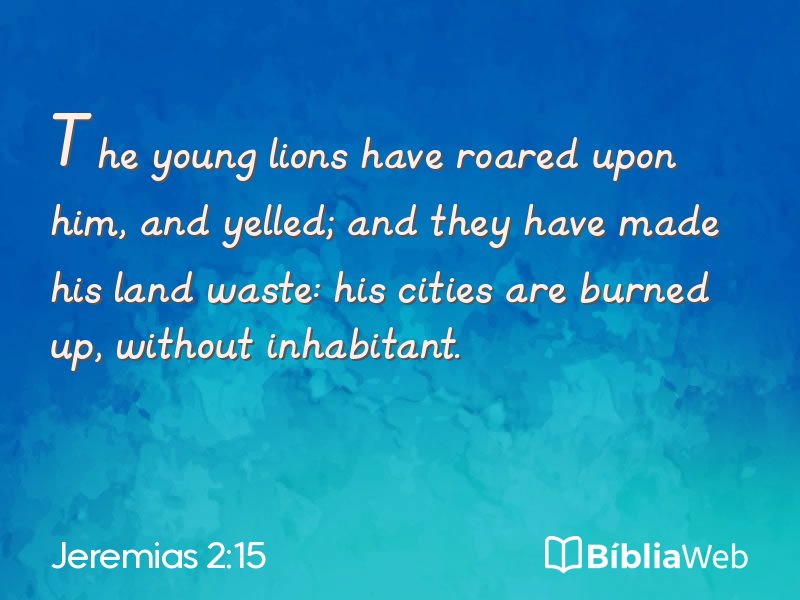 Jeremias 2:15 em imagem para compartilhar