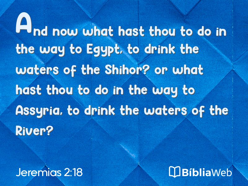 Jeremias 2:18 em imagem para compartilhar