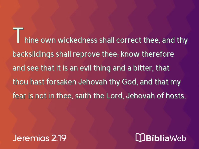 Jeremias 2:19 em imagem para compartilhar