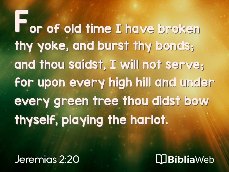 Jeremias 2:20 em imagem para compartilhar