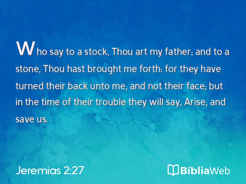 Jeremias 2:27 em imagem para compartilhar