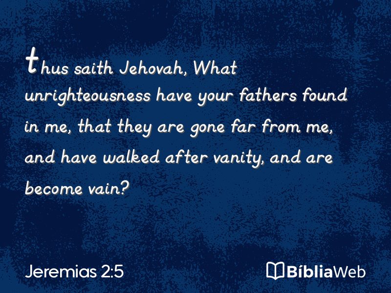 Jeremias 2:5 em imagem para compartilhar