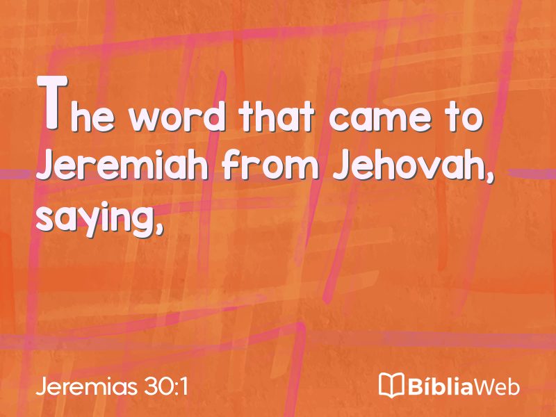 Jeremias 30:1 em imagem para compartilhar
