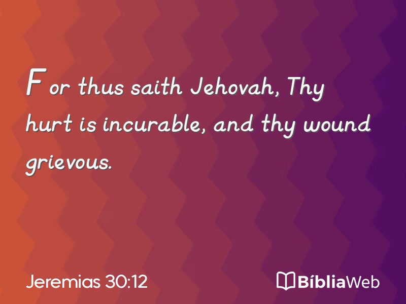 Jeremias 30:12 em imagem para compartilhar