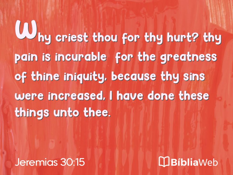 Jeremias 30:15 em imagem para compartilhar