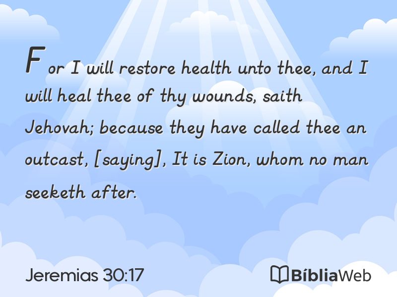 Jeremias 30:17 em imagem para compartilhar