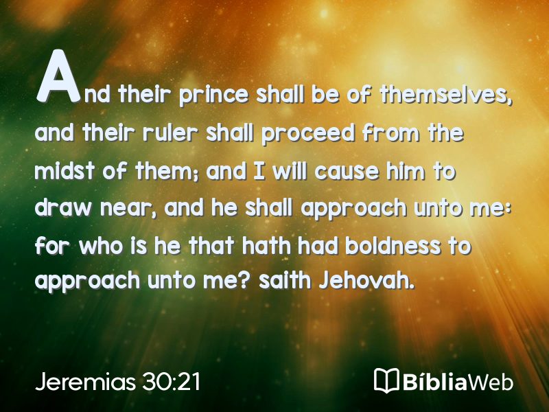 Jeremias 30:21 em imagem para compartilhar