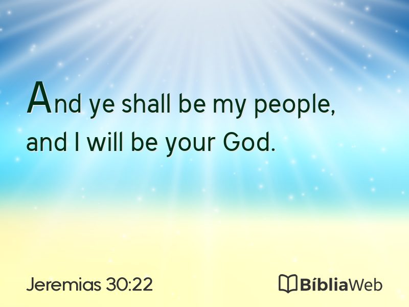 Jeremias 30:22 em imagem para compartilhar