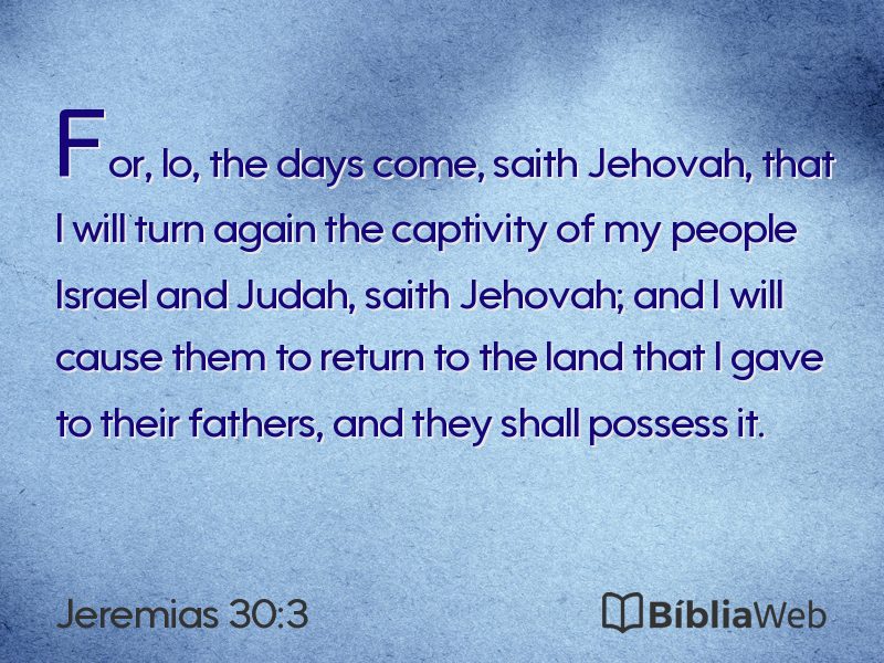 Jeremias 30:3 em imagem para compartilhar