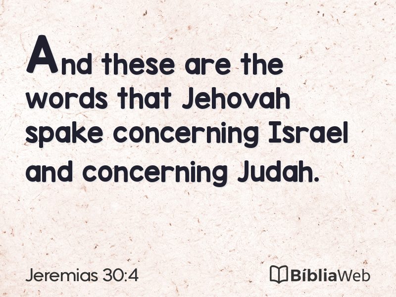 Jeremias 30:4 em imagem para compartilhar