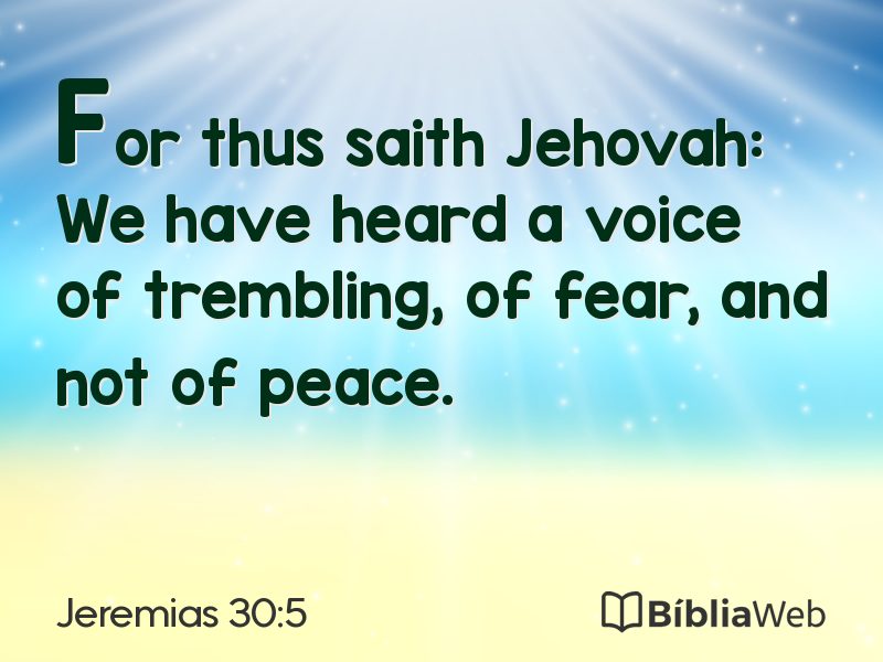 Jeremias 30:5 em imagem para compartilhar