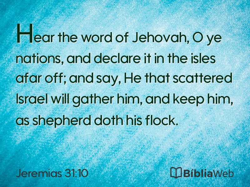 Jeremias 31:10 em imagem para compartilhar