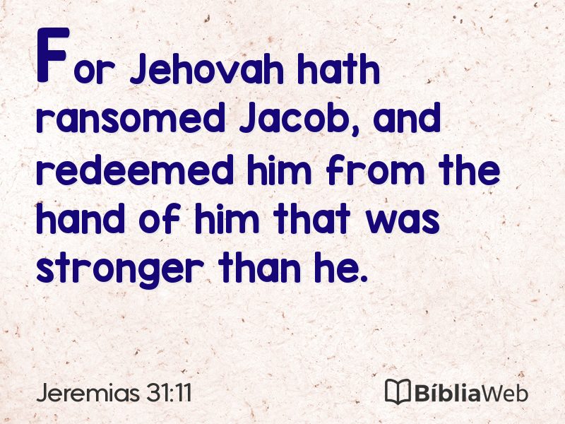 Jeremias 31:11 em imagem para compartilhar