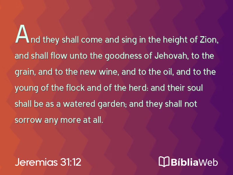 Jeremias 31:12 em imagem para compartilhar