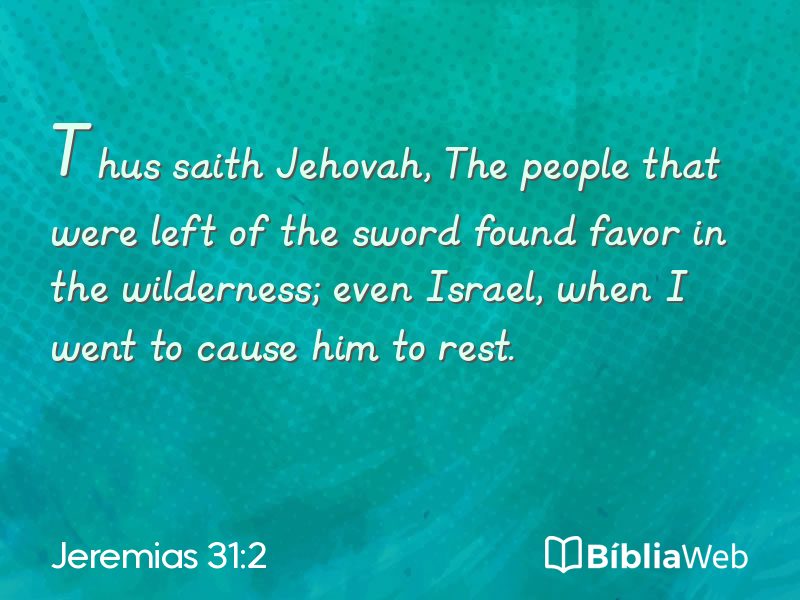 Jeremias 31:2 em imagem para compartilhar