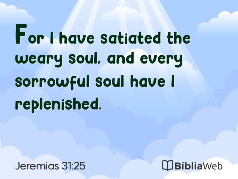 Jeremias 31:25 em imagem para compartilhar