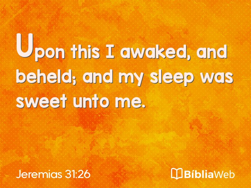 Jeremias 31:26 em imagem para compartilhar