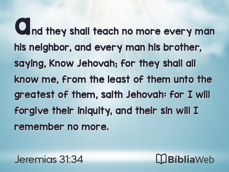 Jeremias 31:34 em imagem para compartilhar