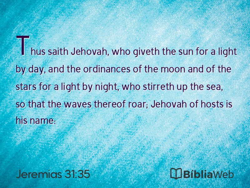 Jeremias 31:35 em imagem para compartilhar