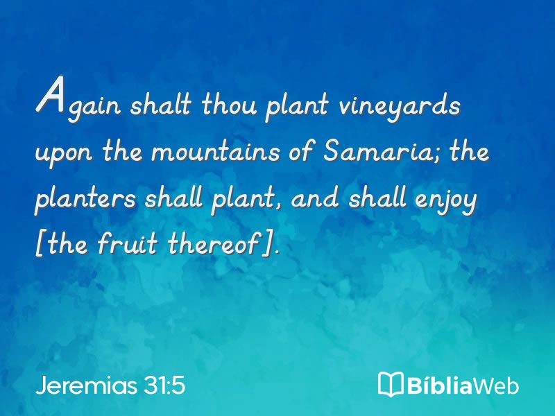 Jeremias 31:5 em imagem para compartilhar