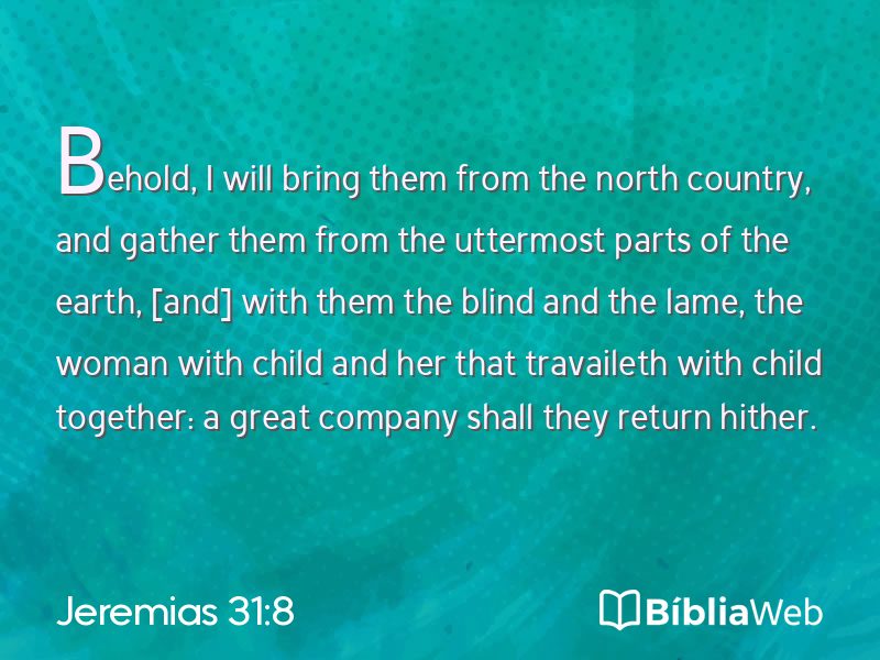 Jeremias 31:8 em imagem para compartilhar