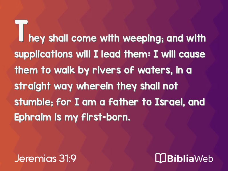 Jeremias 31:9 em imagem para compartilhar