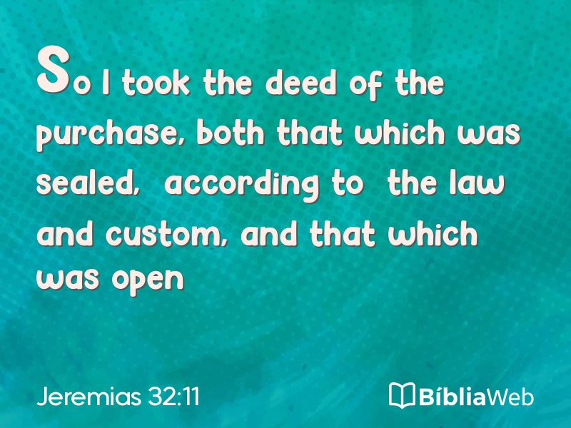 Jeremias 32:11 em imagem para compartilhar