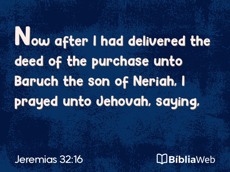 Jeremias 32:16 em imagem para compartilhar
