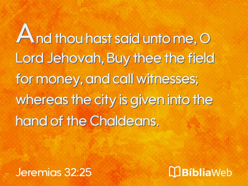 Jeremias 32:25 em imagem para compartilhar