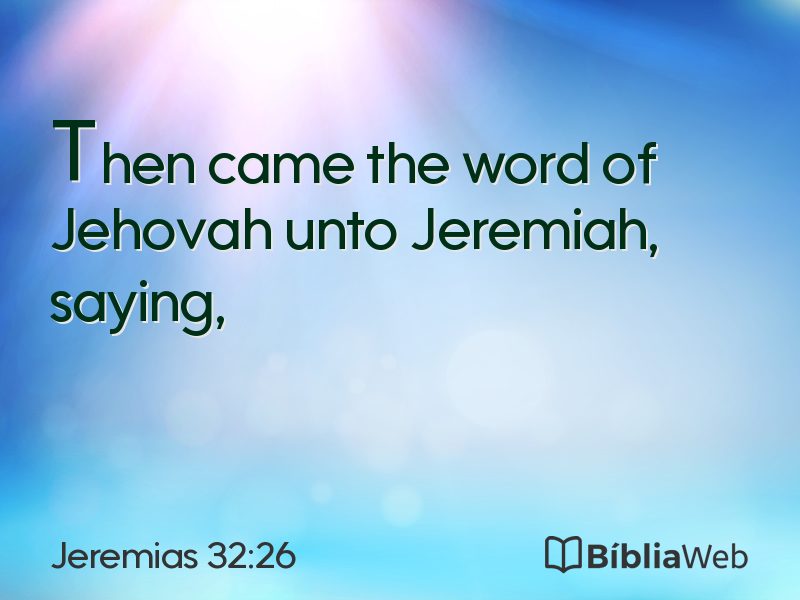 Jeremias 32:26 em imagem para compartilhar