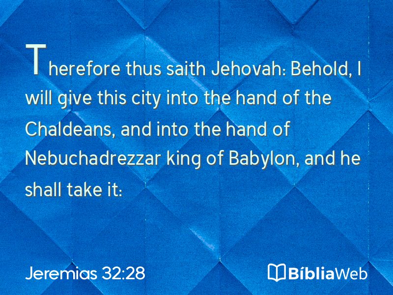 Jeremias 32:28 em imagem para compartilhar