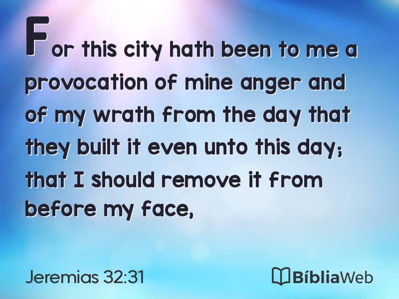 Jeremias 32:31 em imagem para compartilhar