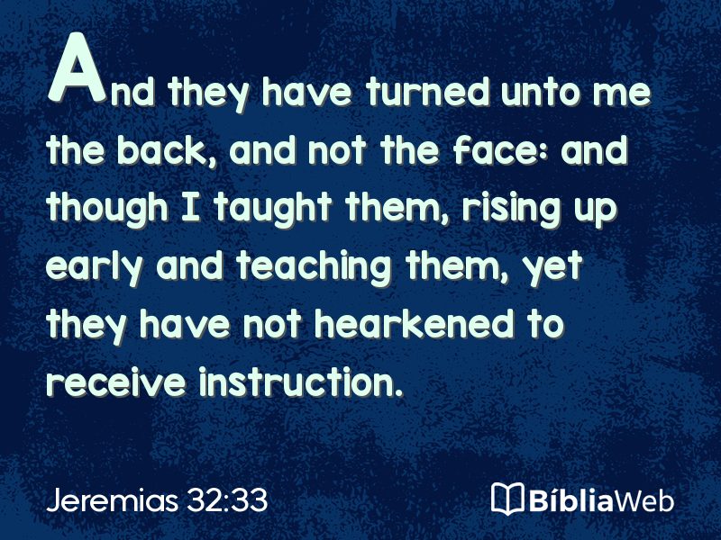 Jeremias 32:33 em imagem para compartilhar