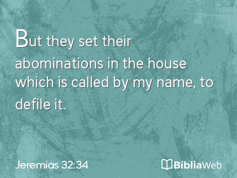 Jeremias 32:34 em imagem para compartilhar