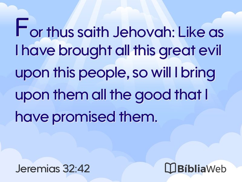 Jeremias 32:42 em imagem para compartilhar