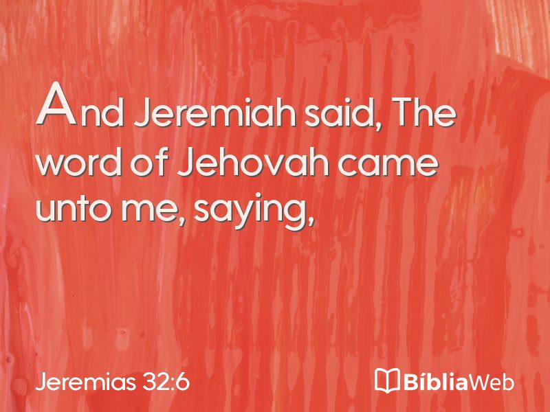 Jeremias 32:6 em imagem para compartilhar