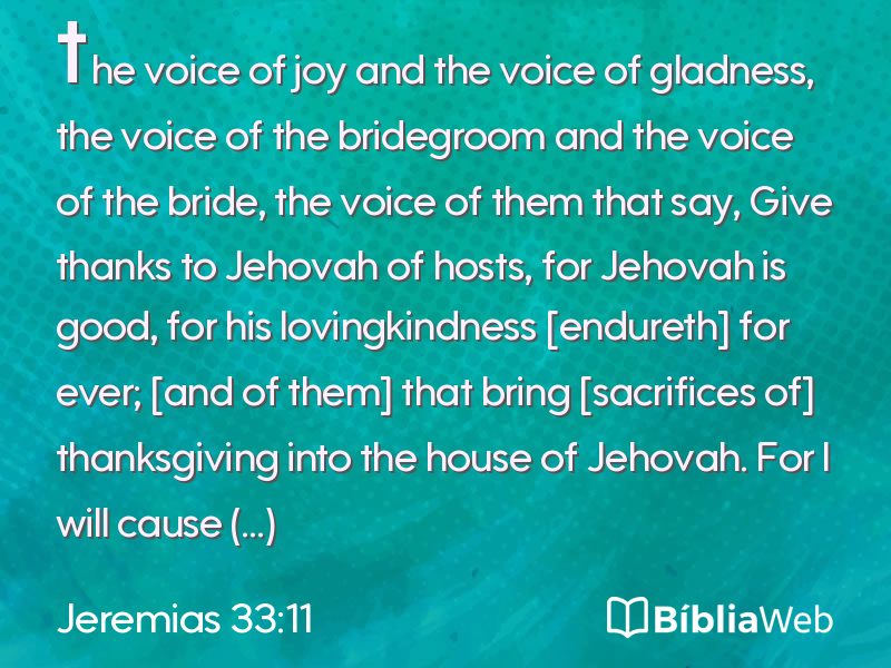 Jeremias 33:11 em imagem para compartilhar